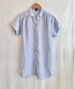 J Crew Baird McNutt Shirt Dress Women SMALL Periwinkle Irish Linen Relax... - $922.00 MXN
