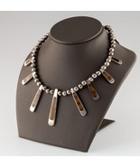 Mexico Sterling Silver Tiger Eye Bib Bead Necklace Gorgeous! 17&quot; - €646,56 EUR