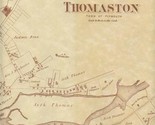 Thomaston Town of Plymouth Map Seth Thomas Saugatuck River 1874 Reproduc... - $17.82