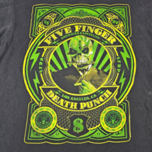 Five Finger Death Punch T-Shirt XL Black Heavy Metal Band Tour Merch Tee 2011 - £38.93 GBP