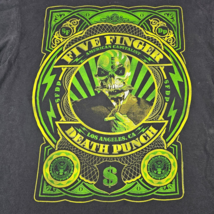 Five Finger Death Punch T-Shirt XL Black Heavy Metal Band Tour Merch Tee... - £37.72 GBP