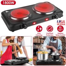 1800W Electric Infrared Dual Burner Portable Heating Hot Plate Stove Cou... - $58.80