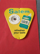 1950s Salem Cigarettes Metal Triangle Thermometer Sign - Genuine  &amp; Works - $79.15