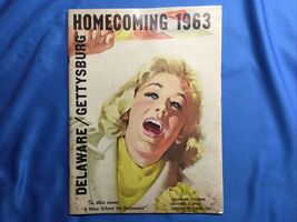 1963 DELAWARE VS GETTYSBURG COLLEGE FOOTBALL GAME PROGRAM - HOMECOMING - $39.58