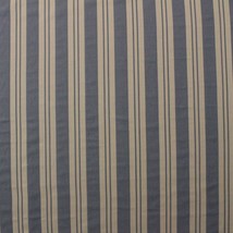 DENIM BLUE &amp; VELLUM SAND STRIPE WOVEN MULTIPURPOSE FURNITURE FABRIC BY Y... - $9.74