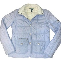 Lauren by Ralph Lauren Light Blue Quilted Puffer Lightweight Jacket Wome... - $633.57 MXN