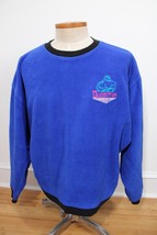 Vtg Quantum USA L Blue Fleece Pullover Jacket Sweater - £18.99 GBP