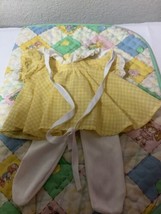 Vintage Cabbage Patch Kids Yellow Swing Dress SS Factory 1980’s CPK Doll... - $65.00