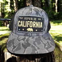 CALI LIFE California State SnapBack Grey Camo Hat Embroidered CA Cap Hat - £11.43 GBP