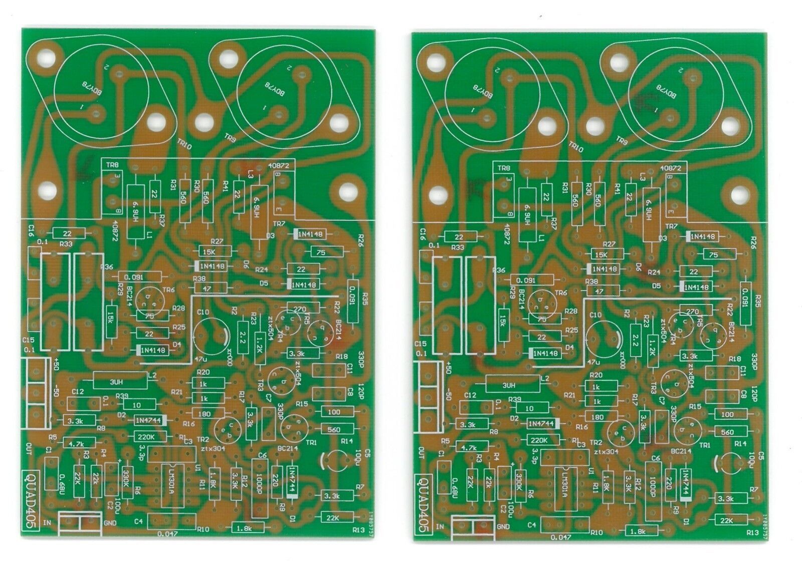 Class A dynamic biasing 80W amplifier PCB Quad 405 2pcs - $13.99