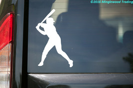Baseball Batter vinyl decal sticker 3.5&quot; x 5.5&quot; Player Hitter Little League - £4.05 GBP