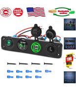 Compact 12V 4-in-1 Charger Panel with Integrated Voltmeter for Safe Travel - $626.60 MXN