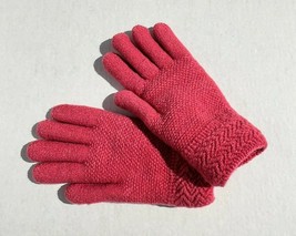 Women Girl Winter Snow Glove Feathered Textured Knit Warm Cozy lining Co... - £8.15 GBP
