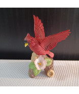 Red Cardinal with Flower Branch - Porcelain Bisque. - $14.94 CAD