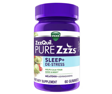 Primary image for PURE Zzzs Sleep + De-Stress Melatonin + Ashwagandha Sleep Aid Gummies60.0ea