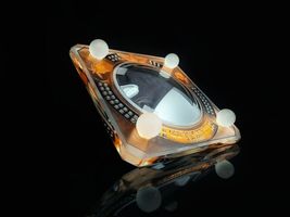 Cigar Ashtray Measures 8" square Thick Heavy Glass image 3