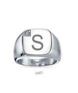 Signet Ring with CZ Accent Item Letter Blank Size 10 - €41,37 EUR