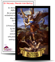 St Michael Prayer for Battle - Holy Card / 2 1/4&quot;x 3 1/2&quot; (b) (C) - €1,29 EUR