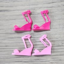 Mattel Barbie Fashionistas Fashion Fever Pink Wedge Sandals - 2 Pair - £7.76 GBP