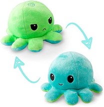 Reversible Octopus Plushie | Green/ Aqua | Show your mood without saying a word! - £27.89 GBP