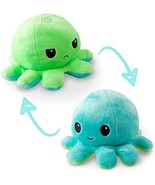 Reversible Octopus Plushie | Green/ Aqua | Show your mood without saying a word! - £28.41 GBP