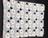 Sandy &amp; Simon Baby Blanket Bear Triangles Blue Single Layer - £10.23 GBP
