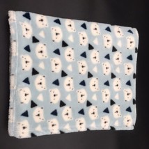 Sandy &amp; Simon Baby Blanket Bear Triangles Blue Single Layer - £10.19 GBP