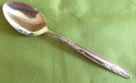Imperial Stainless Soup Spoon Rosemere Pattern Korea Roses Glossy 7.25" #41656   - $5.93