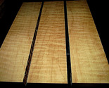 20 PIECES BEAUTIFUL SANDED CURLY MAPLE LUMBER WOOD VENEER 12&quot; X 3&quot; X 1/16&quot; - £33.09 GBP