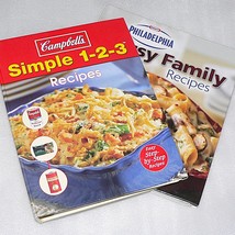 LOT OF 2 COOKBOOKS ~ PHILADELPHIA BUSY FAMILY &amp; CAMPBELLS 1-2-3 / 340 re... - $13.37
