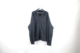 Ralph Lauren Mens XL Distressed Cotton Ribbed Knit Full Zip Sweater Jack... - $831.34 MXN