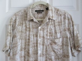 AXIST &quot;Silk Touch&quot; Men&#39;s Short Sleeve Button Down Pocket Shirt (M) Tan P... - £11.68 GBP