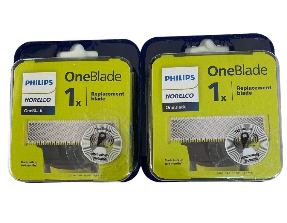 2 Boxes Philips Norelco Genuine OneBlade Replacement Blade, 1 Count Ea, QP210/80 - $26.99