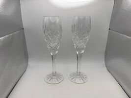 Pair of Ceska Crystal TRADITION Champagne Flutes Glasses - $79.99