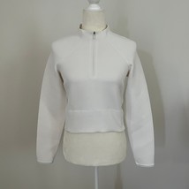 Lululemon Kicking Asphalt 1/2 Zip Long Sleeve Mock Cropped Top White sz 4 - $1,293.97 MXN