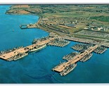 Aerial View US Navy Pier Newport Rhode Island RI UNP Chrome Postcard R13 - $11.83