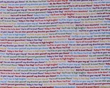 Cotton Dr. Seuss Quotes Words Script Motivational Fabric Print by Yard D... - $14.95