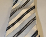 Donald J Trump Men’s Tie Signature Collection Black And White Stripe - £15.97 GBP