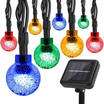 Solar String Lights Outdoor,100 LED 39FT 8 Modes Multi-Colored (Multicolor) - £19.42 GBP