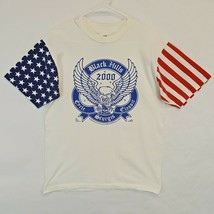 VTG Sturgis 60th Black Hills Rally Flag T Shirt Sz M LA USA Made BHCC Ha... - $23.69