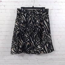 Alfani Skirt Womens Small Petite Black Animal Print Geometric Lined Pull On - £14.12 GBP