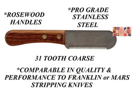 COARSE 31-Tooth DOG STRIPPING KNIFE Coat Hair Hand Stripper*CompareTo Fr... - £12.91 GBP