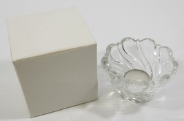 N) Vintage Mikasa Peppermint Clear Crystal 2.5&#39;&#39; Candleholder Made in Ge... - £7.77 GBP