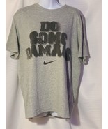 Nike &#39;DO SOME DAMAGE&#39; Athletic T-Shirt Size Large *AS-PICTURED* - £6.43 GBP