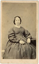CIRCA 1880&#39;S CDV Woman Dress Civil War Tax Stamp Cook &amp; Christian New Bedford MA - £14.54 GBP