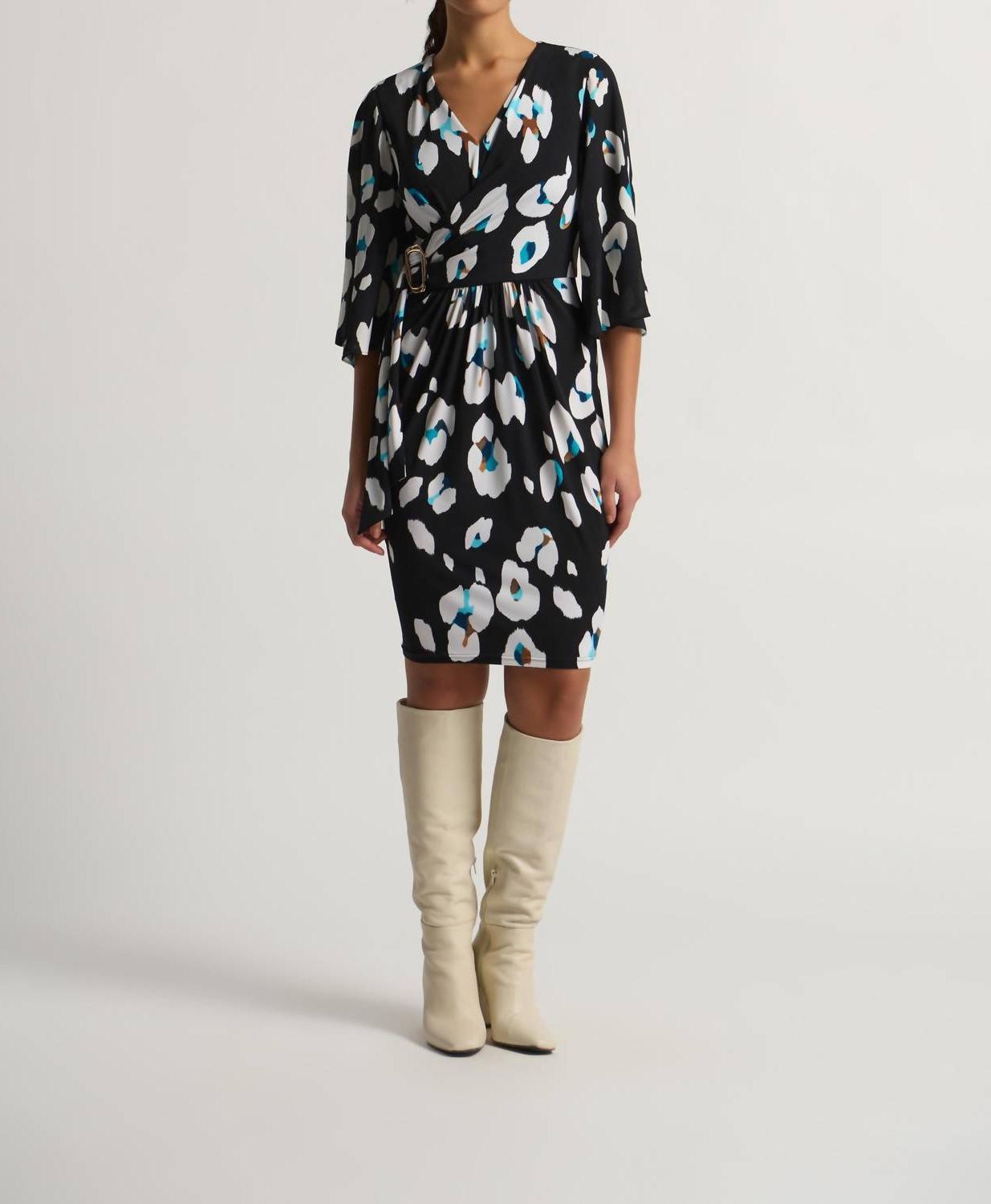 Joseph Ribkoff Black/white Belted Dress Size 10 - $152.46