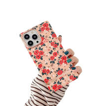 Anymob iPhone Pink Floral Electroplated Vintage Case Soft Silicone Shockproof - £21.08 GBP