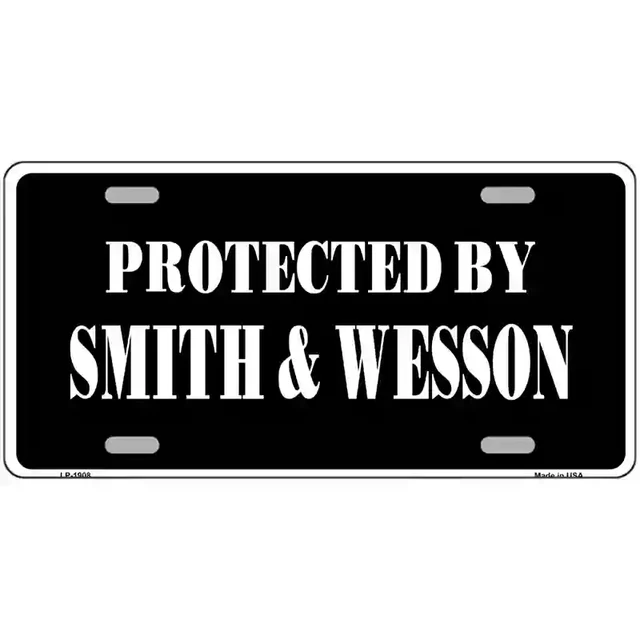 Smith And Wesson Metal Novelty License Plate - 6&quot; x 12&quot; - €8,68 EUR