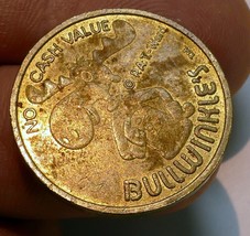 Old Bullwinkle's Grooved Arcade Token - $144.58 MXN