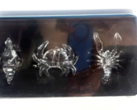 Lobster Crab &amp; Shell Set of 3 Clear Lucite Ornaments - $19.80